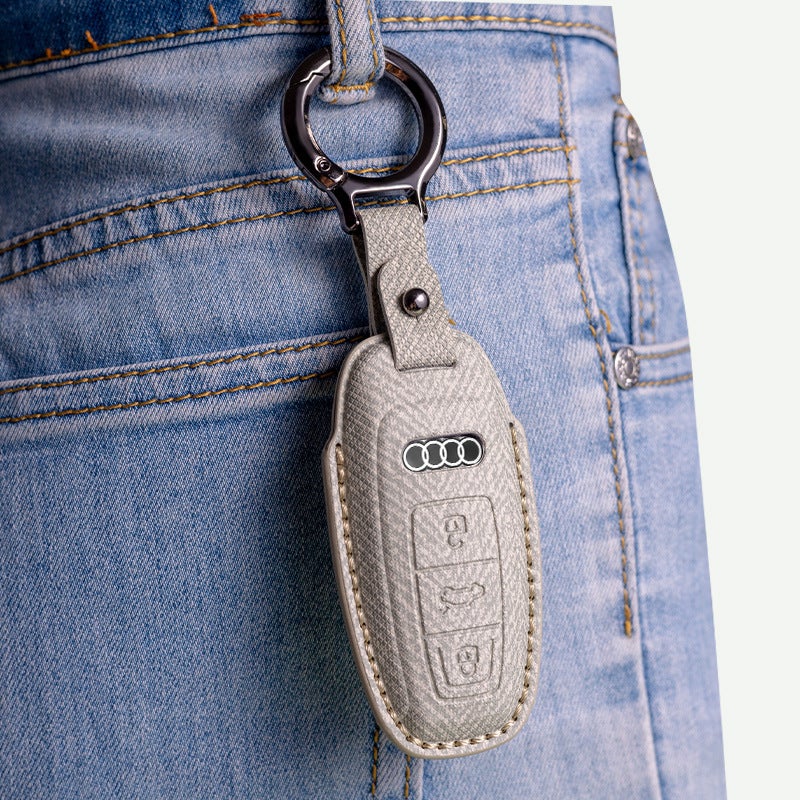Suitable For Audi A6L Key Cover A8 Male A4L Male A7A3 Female Q3 Car Q5L Cowhide Q8 Shell Q7 Buckle Q2L Special Buckle - Image 4